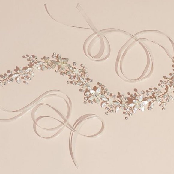 Crystal Floral Wired Sash